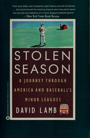 Cover of: Stolen season by Lamb, David