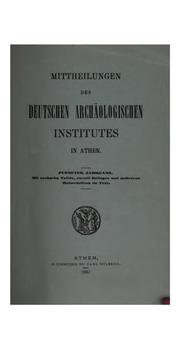 Cover of: Mitteilungen des Deutschen archäologischen Instituts, athenische Abteilung. 5, 1880 by Deutsches Archäologisches Institut, Athenische Abteilung