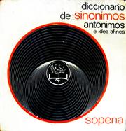 Cover of: Diccionario de Sinonimos/ Antonimos e Ideas Afines by Andres Santamaria