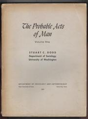 The probable acts of man by Stuart Carter Dodd