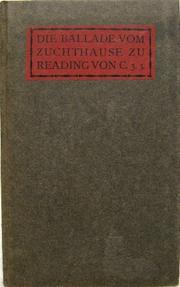 Cover of: Die Ballade vom Zuchthause zu Reading by Oscar Wilde