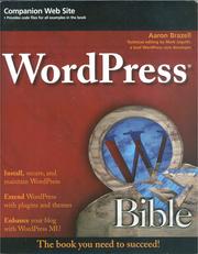 Cover of: WordPress bible by Aaron Brazell