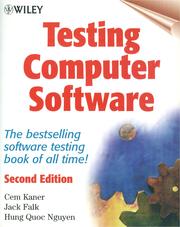 Cover of: Testing computer software by Cem Kaner