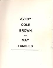 Cover of: Avery Cole Brown and May Families