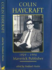 Colin Haycraft by Stoddard Martin