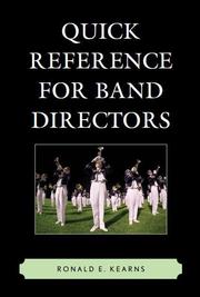 Quick reference for band directors