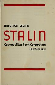 Cover of: Stalin by Isaac Don Levine