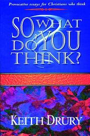 Cover of: So what do' you think?