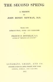 Cover of: The second spring by John Henry Newman