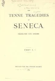 Cover of: The tenne tragedies by Seneca the Younger