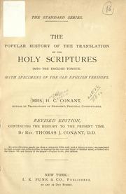 Cover of: The popular history of the translation of the Holy Scriptures into the English tongue