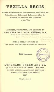 Cover of: Vexilla Regis by Robert Hugh Benson