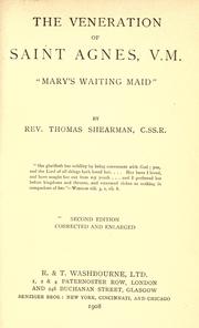 Cover of: The Veneration of Saint Agnes, V.M., "Mary's waiting maid"