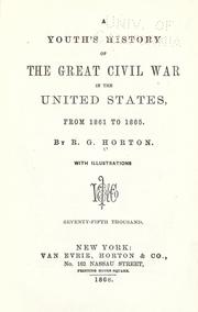 Cover of: A youth's history of the great Civil War in the United States from 1861 to 1865