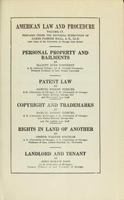 Cover of: American law and procedure by James Parker Hall