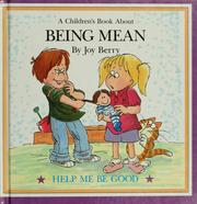 Cover of: A children's book about being mean