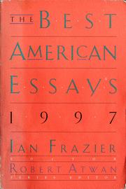 Cover of: The best American essays, 1997
