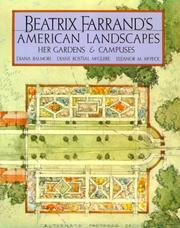 Cover of: Beatrix Farrand's American landscapes by Diana Balmori