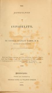 Cover of: The difficulties of infidelity. by George Stanley Faber