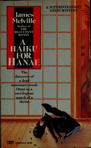 Cover of: A haiku for Hanae by James Melville, James Melville