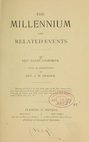 Cover of: The millennium and related events ...