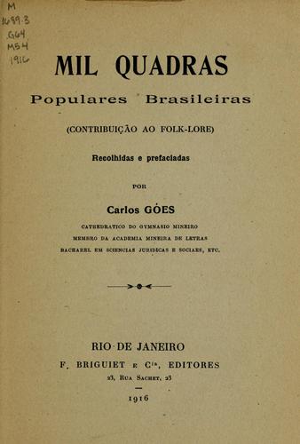 Mil quadras populares brasileiras by Carlos Góes