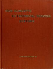 Cover of: New concepts in technical trading systems by 