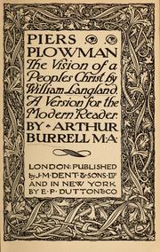 Cover of: Piers Plowman: the vision of a peoples Christ