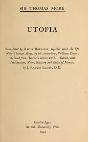 Cover of: Utopia by Thomas More