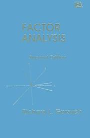 Factor analysis by Richard L. Gorsuch