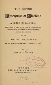 Cover of: The divine enterprise of missions by Arthur T. Pierson