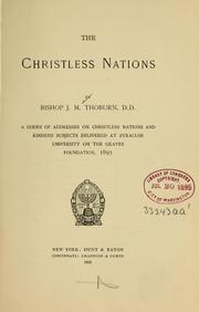 Cover of: The Christless nations... by J. M. Thoburn