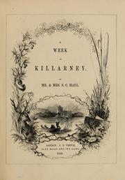 Cover of: A week at Killarney by S. C. Hall