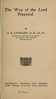 Cover of: The way of the Lord prepared by A. B. Leonard