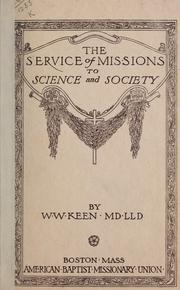 Cover of: The service of missions to science and society