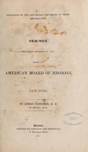 Cover of: Resources of the adversary and means of their destruction by Lyman Beecher