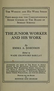 Cover of: The junior worker and his work