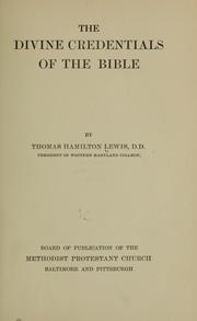 Cover of: The divine credentials of the Bible