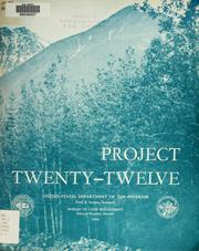 Cover of: Project Twenty-Twelve: a long range program for our public lands