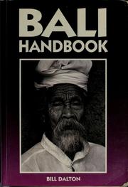 Cover of: Bali handbook