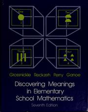 Cover of: Discovering meanings in elementary school mathematics