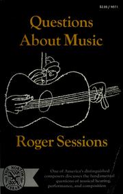Cover of: Questions about music by Roger Sessions