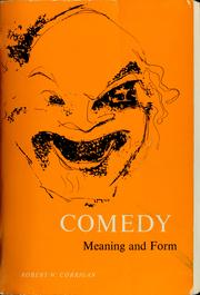 Cover of: Comedy Meaning and Form