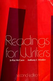Cover of: Readings for writers by Jo Ray McCuen