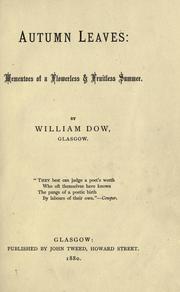 Cover of: Autumn leaves by William Dow