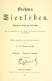 Cover of: Brehms Tierleben by Alfred Edmund Brehm