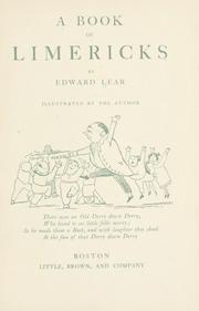 Cover of: A book of limericks by Edward Lear