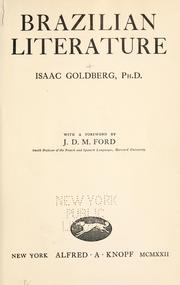 Cover of: Brazilian literature by Goldberg, Isaac