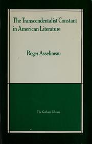 Cover of: The trancendentalist constant in American literature