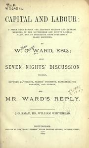 Cover of: Capital and labour by Ward, William George